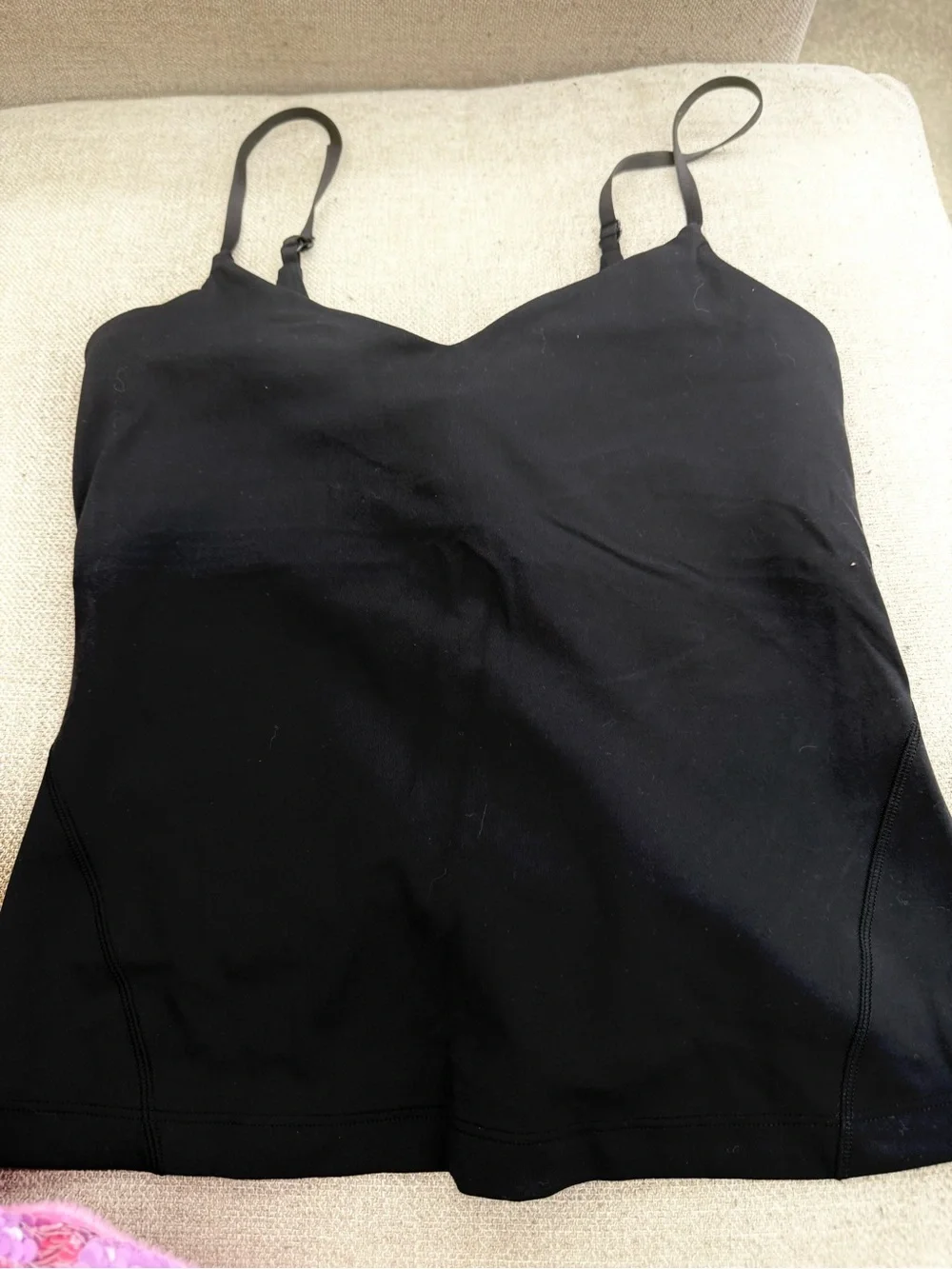 Lululemon Black Slim Cami Tank Top with Adjustable Straps